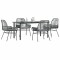 Gossi set de sufragerie de gradina 5 piese sticla poliratan gri