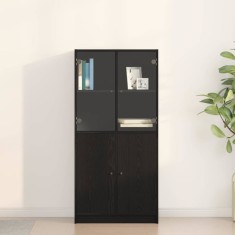 vidaXL Bufet Negru 68 x 37 x 142 cm Lemn compozit