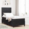 VidaXL Pat cu arcuri cu saltea cu headboard Negru 100 x 200 cm Catifea 3343360