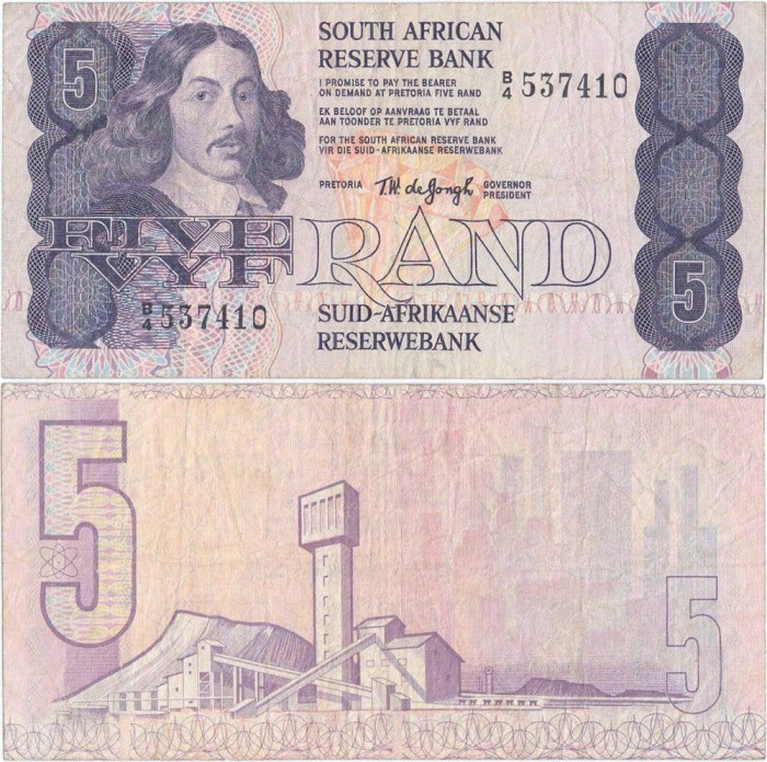 1978, 5 Rand (P-119a) - Africa de Sud