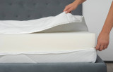 Husa saltea matlasata detasabila Ultrasleep Somnart, 90x200x18 cm, tricot, fermoar alb 4 laturi Relax KipRoom
