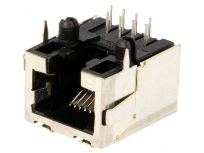 Soclu RJ45 8p8c pentru PCB THT foto