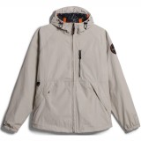 Jacheta Barbati Napapijri A-Riobamba Beige Silver XXL, Hibrida, Antivant, Impermeabila, Gluga
