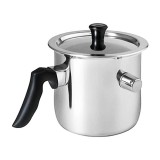 Cumpara ieftin Oala lapte Bohmann 2.5L inox cu perete dublu, capac, fluier avertizare