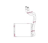 Radiator incalzire habitaclu Renault Fluence 2010-, 154x200x26mm, SRLine 6035N8-1