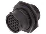 Conector circular pentru montare pe panou cu piuliță din față