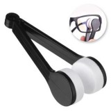 Dispozitiv de curățat lentile ochelari, cu plăci din microfibră, negru, CMCLASS