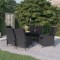 vidaXL Set mobilier pentru grădină, 7 piese, gri &icirc;nchis 3099658