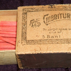 1895 Cutie rara de chibrituri romanesti din lemn - Chibrituri RMS, Filaret