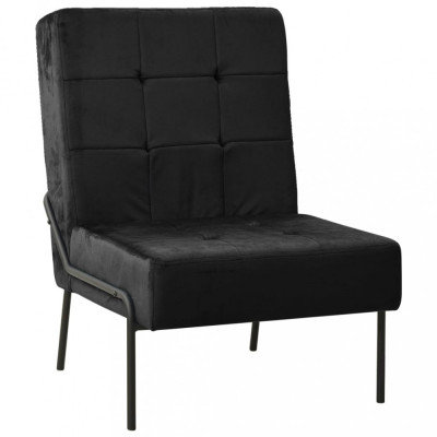 vidaXL Scaun de relaxare, 65x79x87 cm, negru, catifea 325776 foto