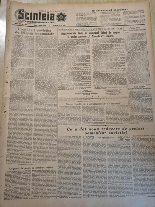 scanteia 2 aprilie 1954-art. tamadau branesti,braila,uzina 7 noiembrie craiova