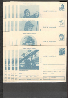 Romania.1989 Pionieri ai aviatiei Lot 30 buc. intreguri postale necirc. LL.71 foto