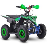 ATV Copii NCX Furious Big 6&quot;, 50cc, 2T, Benzina, Negru/Verde, Off-Road, Automat, Amortizoare Ranforsate, Protectii Maini