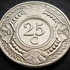 Moneda exotica 25 CENTI - ANTILELE OLANDEZE (Caraibe), anul 2009 * cod 3071