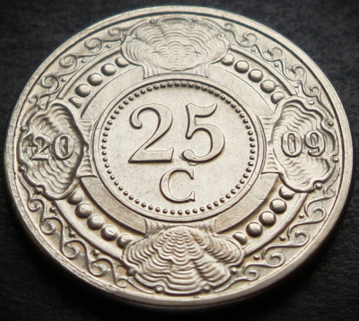 Moneda exotica 25 CENTI - ANTILELE OLANDEZE (Caraibe), anul 2009 * cod 3071 foto