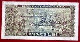 Romania RSR 5 lei 1966 seria 859 frumoasa **