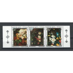 Ciad 1971 Mi 375/77 MNH, nestampilat - Pictura, arta, flori