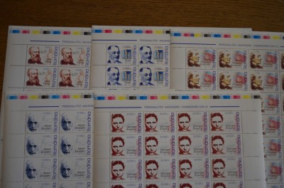 ANIV.+ COMEMORARI PERSONALITATI II LP1681 MNH SET IN COLI DE 36, TIRAJ 90.036 foto