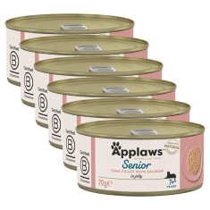 Applaws Conserva pentru pisici Senior file de ton ?i somon in aspic 6 x 70 g foto