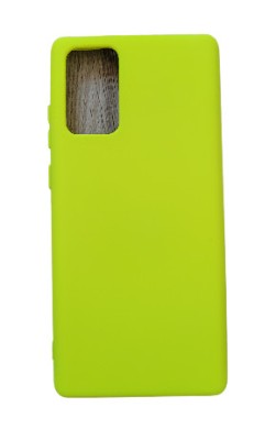 Huse silicon antisoc cu microfibra interior Samsung Note 20 Galben Neon foto