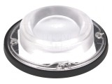 Lentilă LED rotundă silicon transparent neagră