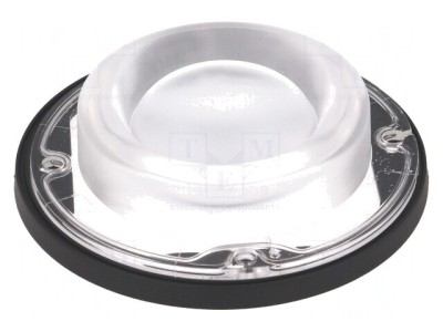 Lentilă LED rotundă silicon transparent neagră foto