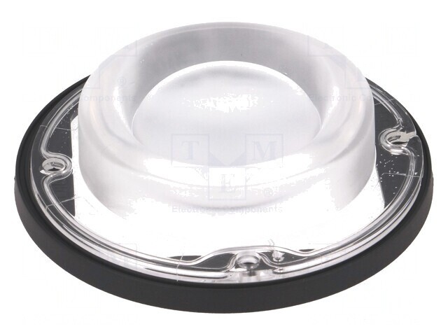 Lentilă LED rotundă silicon transparent neagră