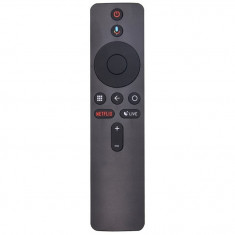 Telecomanda pentru Xiaomi Mi TV Stick / Box S XMRM-006, x-remote, functie vocala, Netflix, Negru