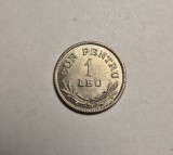 1 leu 1924 Bruxelles UNC Piesa de Colectie