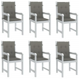 Perne scaun cu spatar scund 6 buc. melanj gri 100x50x4cm textil GartenMobel Dekor, vidaXL
