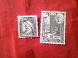 2 Timbre Aden Q&#039;Aiti State Hadhramaut 1942 si 1955 Sultan Mukalla 2 val. stampilate, Stampilat