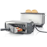 Gratar multifunctional Ninja Foodi 3in1 ST202, 2400W, 7 functii, design Flip, presa Panini, toaster &amp;amp; grill, Total Crumb Control, 3 setari de temp