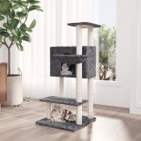 VidaXL Ansamblu pisici, st&acirc;lpi din funie sisal, gri &icirc;nchis, 108,5 cm