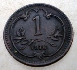 7.210 AUSTRIA WWI 1 HELLER 1916 RARA VARIANTA SCUT, Europa, Bronz