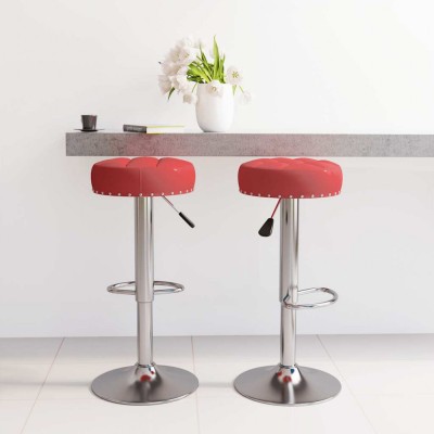 vidaXL Scaune de bar, 2 buc., roșu vin, material textil 332979 foto