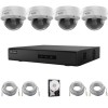 Sistem supraveghere IP Hikvision Hiwatch, 4 camere 4MP, PoE, DVR, Accesorii incluse SafetyGuard Surveillance