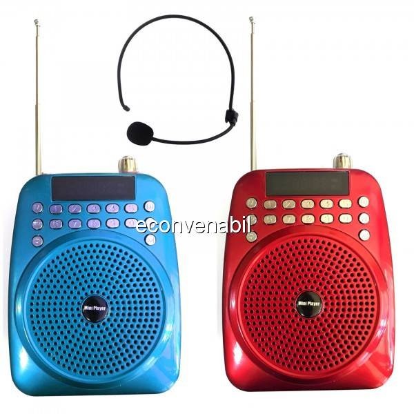 Mini Radio Portabil cu Portavoce, Microfon, Slot SD, USB si AUX M02 Mini Radio Portabil cu Portavoce, Microfon, Slot SD, USB si AUX M02