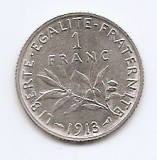 Franta 1 Franc 1913 - Argint 5g/835, 23 mm, KM-844.1