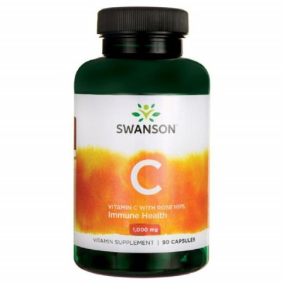 Vitamina C cu Extract de Macese 1000 miligrame 90 capsule Swanson foto