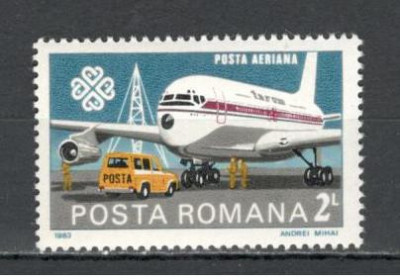 Romania.1983 Posta aeriana-Anul mondial al comunicatiilor TR.462 foto