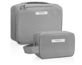 Cumpara ieftin Set 2 genti de machiaj pentru calatorii MAKEUP BEAUTY, gri - RESIGILAT