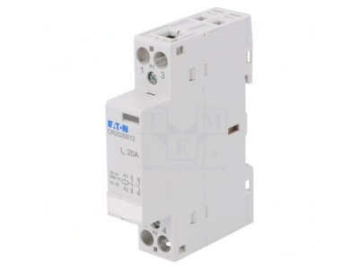 Contactor 2-pol 20A 12VAC NO foto