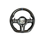 Volan sport piele si carbon compatibil cu modelele BMW Seria 1 F20,F21 Seria 2 F22,F23,F45,F87 Seria 3 F30,F31,F34 Seria 4 F32,F33,F36,F82,F83 X5 - F1