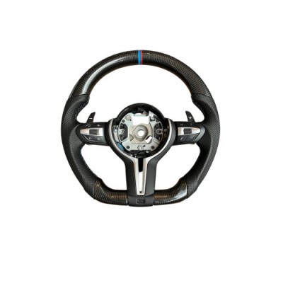 Volan sport piele si carbon compatibil cu modelele BMW Seria 1 F20,F21 Seria 2 F22,F23,F45,F87 Seria 3 F30,F31,F34 Seria 4 F32,F33,F36,F82,F83 X5 - F1 foto