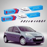 Ștergătoare Renault Clio III Faza 2 Hatchback 2007-2015 | Set Față Flat Premium &ndash; TeamCar&reg;
