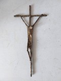 Sculptura crucifix, cruce, artist Erwin Huber, Austria, 1983, bronz, 19.5cm