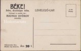 HST CP262 Carte poștală Radnai Gyorgy Beke! Dicsoseges beke!