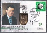 Germania 2000- 80 ani -Nașterea lui Fritz Walter,căpitanul CM din 1954,FDC Numis