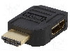 Cablu {{Tip cablu de conectare}}, HDMI mufa, HDMI soclu 90&amp;deg;, {{Lungime cablu}}, {{Culoare izola&amp;amp;#355;ie}}, Goobay - 51724 foto