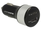 Alimentator USB NAVILOCK 62782, USB A și USB C, 12-24V DC